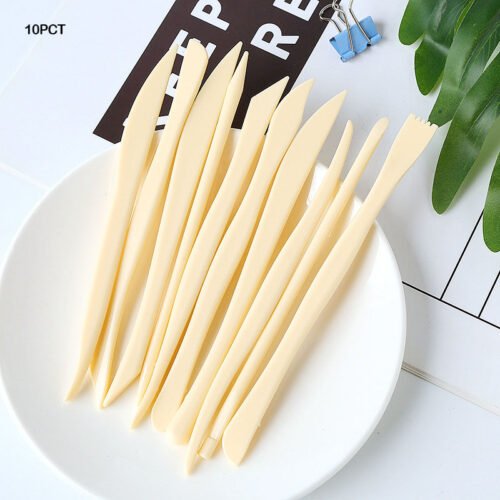 Clay tool plastic cream color 10Pc