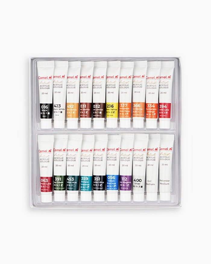 Camel Artist Acrylic Colours 18 Shades X 20ml - Image 4