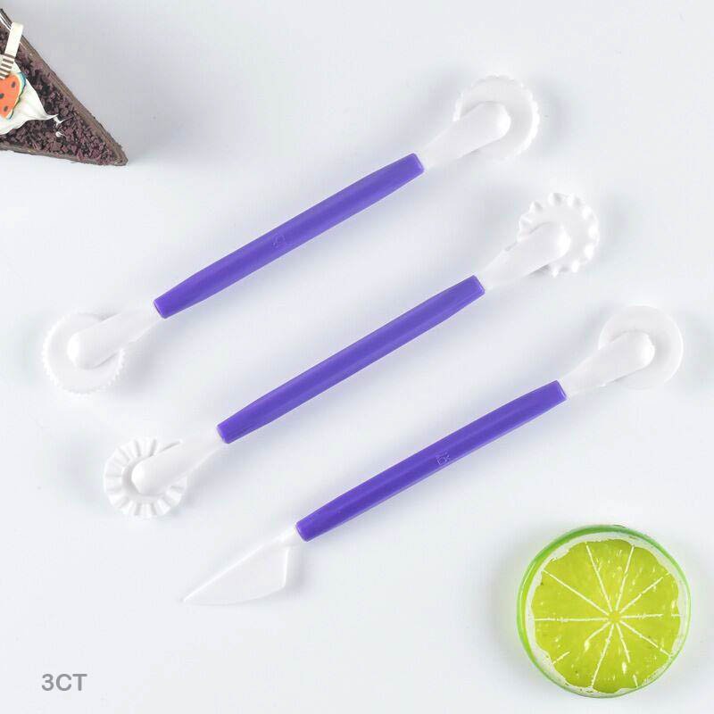 Plastic clay tool 2 side 3PC