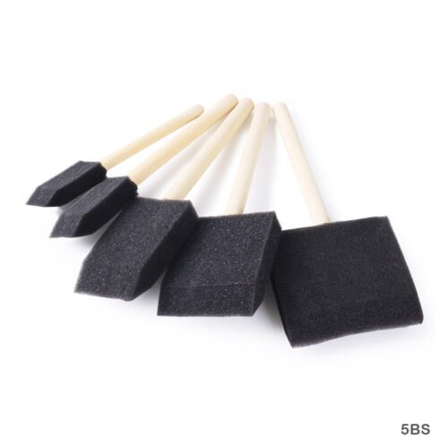 Black sponge set wooden handle 5PC