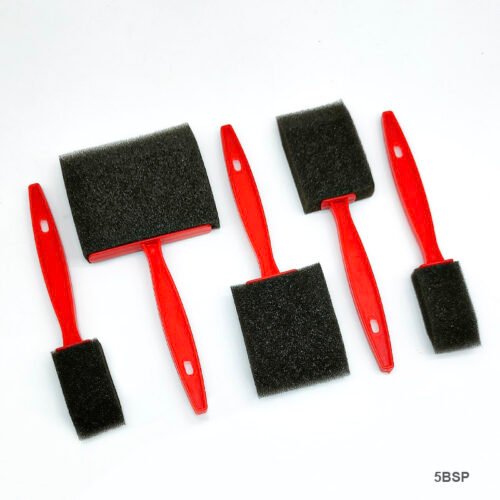 Black sponge set plastic handle 5Pc