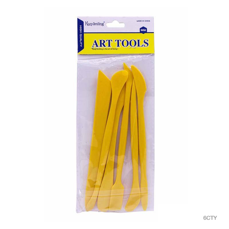 Clay tool yellow handle 6Pc