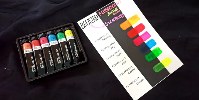 Brustro Artist Acrylic Colours 6 shades X 12ml - Image 2