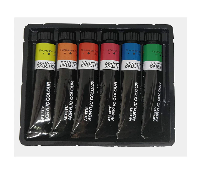 Brustro Artist Acrylic Colours 6 shades X 12ml - Image 4