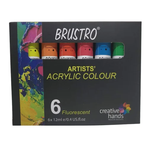 Brustro Artist Acrylic Colours 6 shades X 12ml