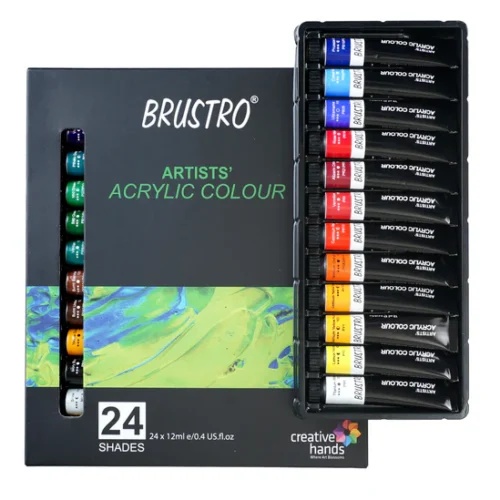 Brustro Artist Acrylic Colours 24 shades X 12ml