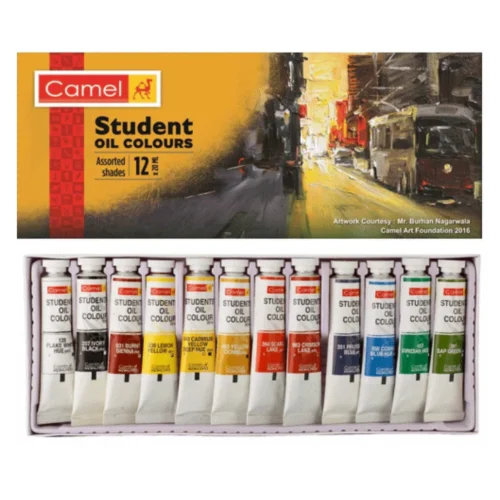 CAMEL STUDENT OIL COLOURS 12 SHADES X 20ML