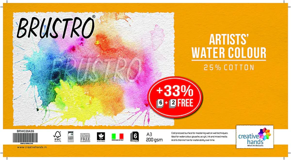 BRUSTRO Artists Watercolor Paper 200 GSM