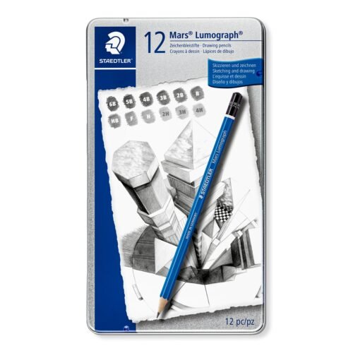 Staedtler Mars Lumograph Drawing Pencil Tin Set of 12