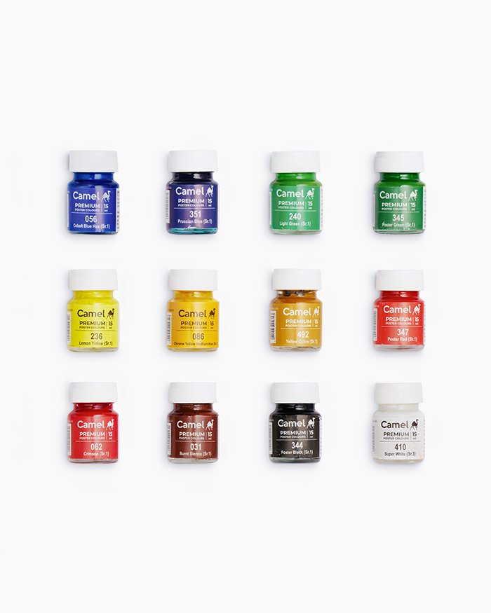 Camel Premium Poster Color 12 Shades X 15 ml - Image 6