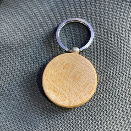 Wooden Keychain Base Round Shape