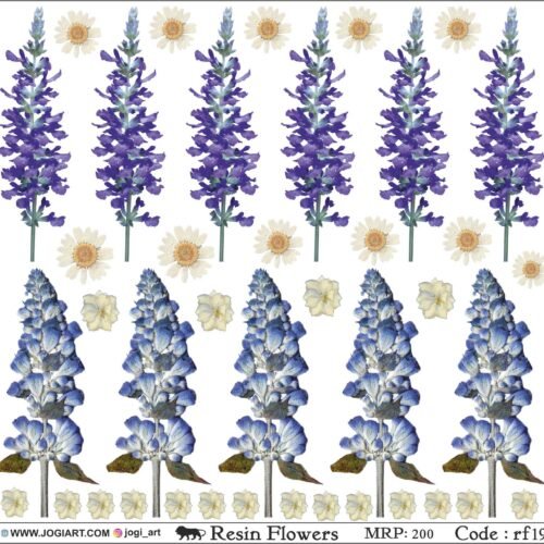 "Jogi Art Resin Flower Sticker Sheet - Waterproof, Fade-Resistant, Ideal for Resin Art, Jewelry Making, Scrapbooking & DIY Craft Projects"