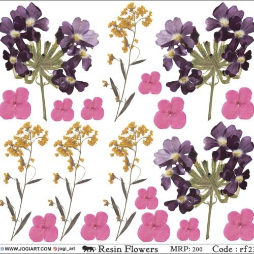 "Jogi Art Resin Flower Sticker Sheet - Waterproof, Fade-Resistant, Ideal for Resin Art, Jewelry Making, Scrapbooking & DIY Craft Projects"