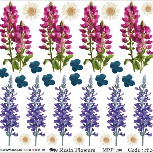 "Jogi Art Resin Flower Sticker Sheet - Waterproof, Fade-Resistant, Ideal for Resin Art, Jewelry Making, Scrapbooking & DIY Craft Projects"