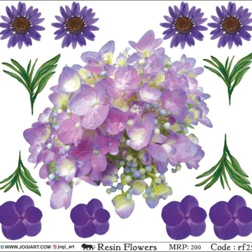 "Jogi Art Resin Flower Sticker Sheet - Waterproof, Fade-Resistant, Ideal for Resin Art, Jewelry Making, Scrapbooking & DIY Craft Projects"