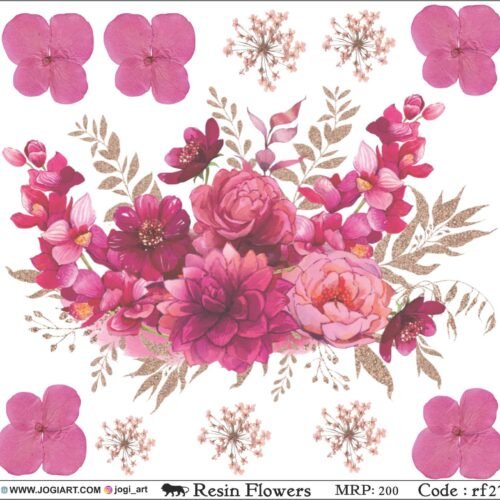 "Jogi Art Resin Flower Sticker Sheet - Waterproof, Fade-Resistant, Ideal for Resin Art, Jewelry Making, Scrapbooking & DIY Craft Projects"