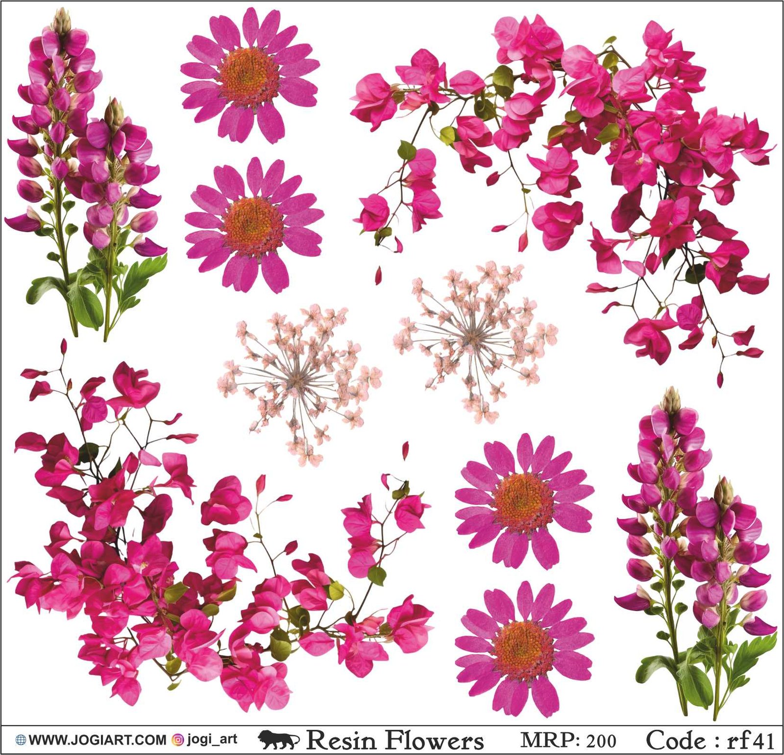 Resin flower Sticker - rf41