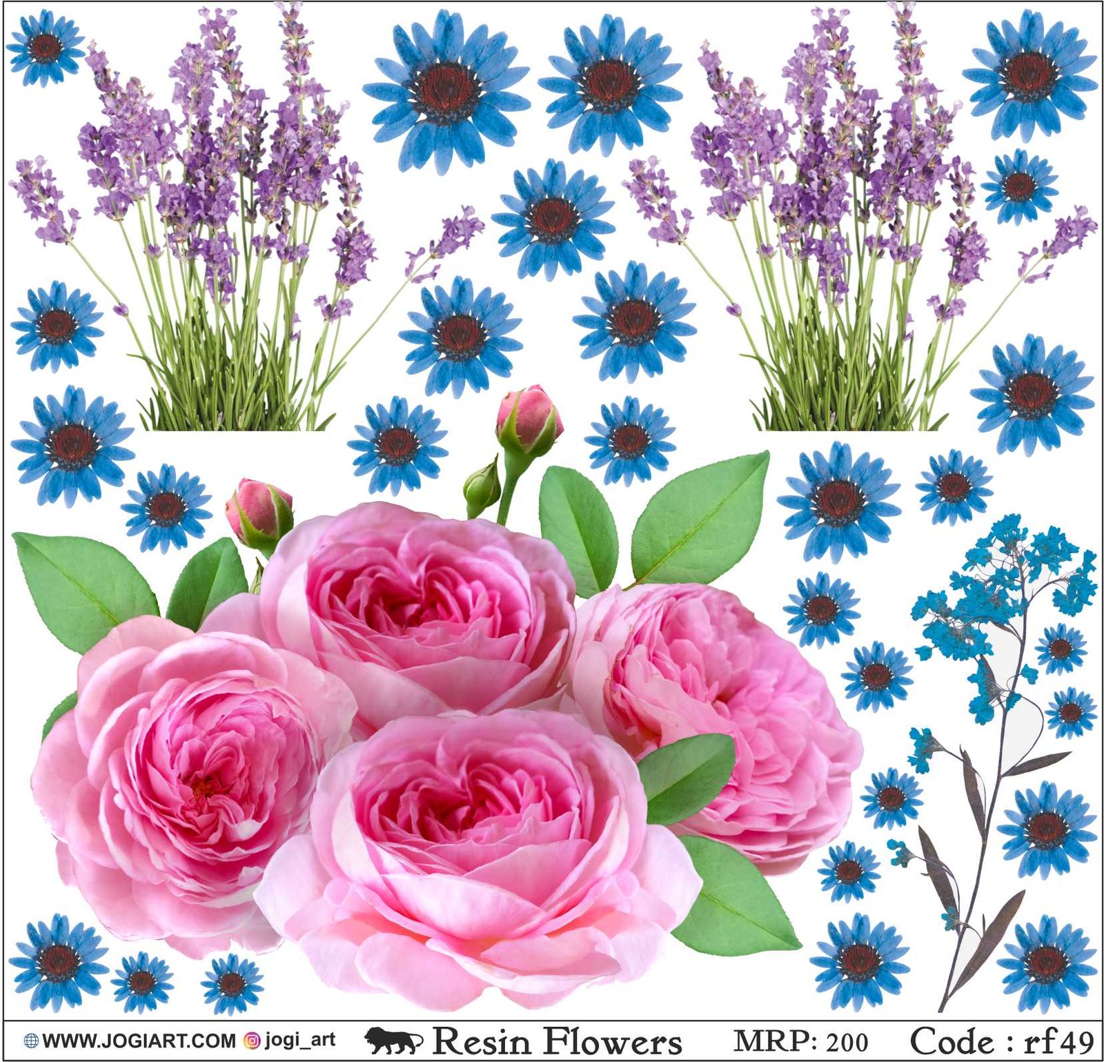 Resin flower Sticker - rf49