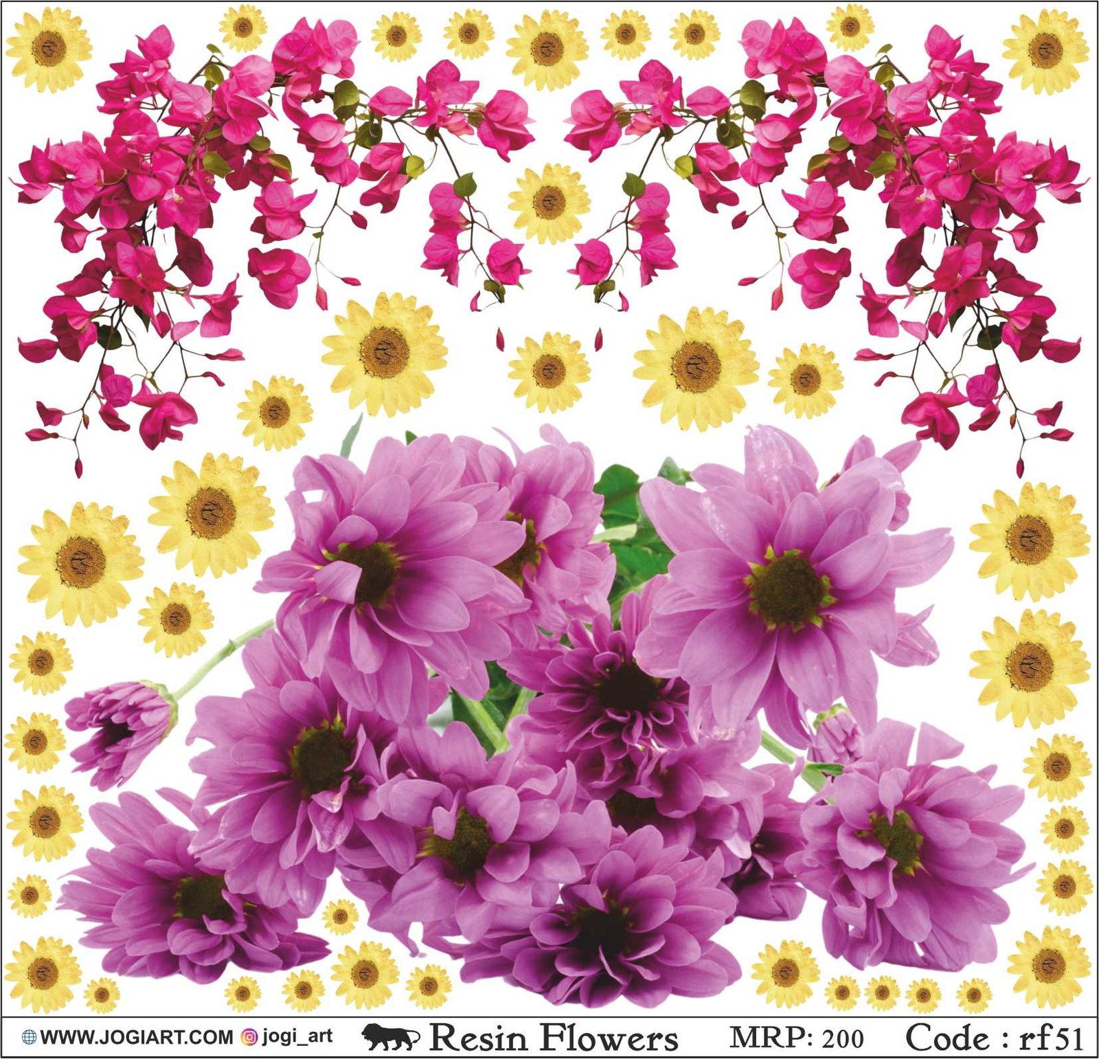 Resin flower Sticker - rf51