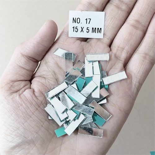 No.17 -Rectangle shape mirror - 15 x 5 MM  For Lippan & Embroidery Art