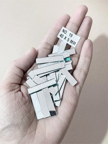 No. 19 -Rectangle shape mirror - 6 x 30 MM  For Lippan & Embroidery Art