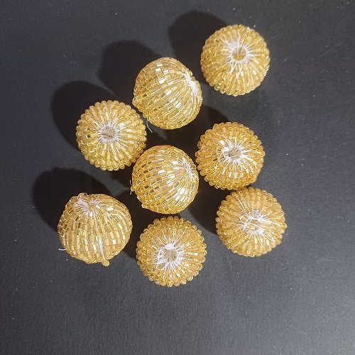 Golden Katdana Beads Pack Of 10
