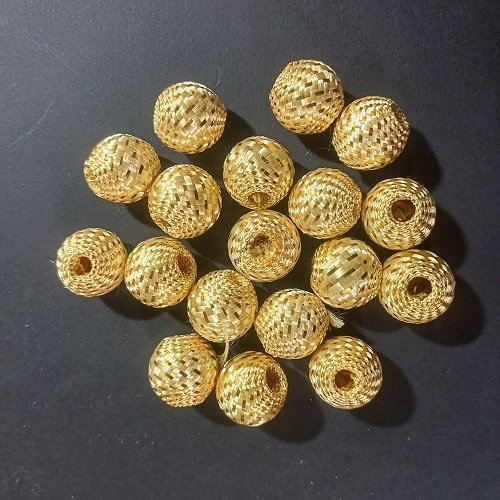 Light Yellow Thread Weaving Beads Pack Of 10