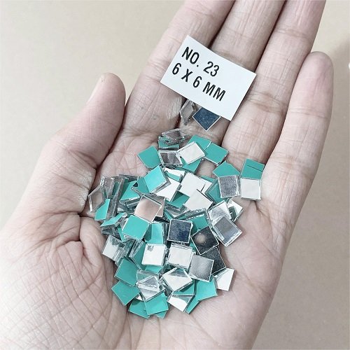 No. 23 -Square shape mirror - 6 x6 MM For Lippan & Embroidery Art