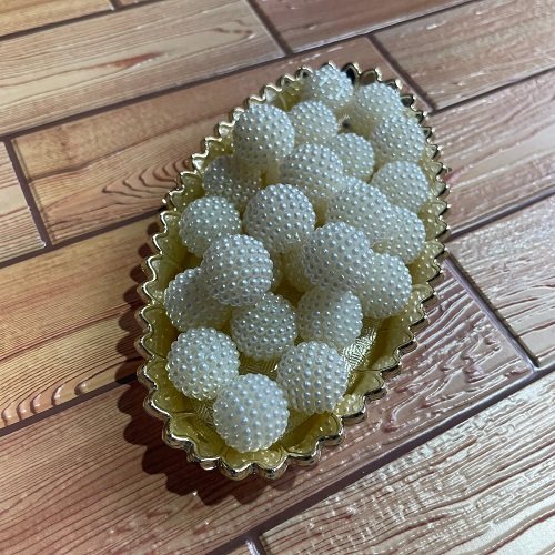 White Angura Bead - 24MM, Pack of 50gm