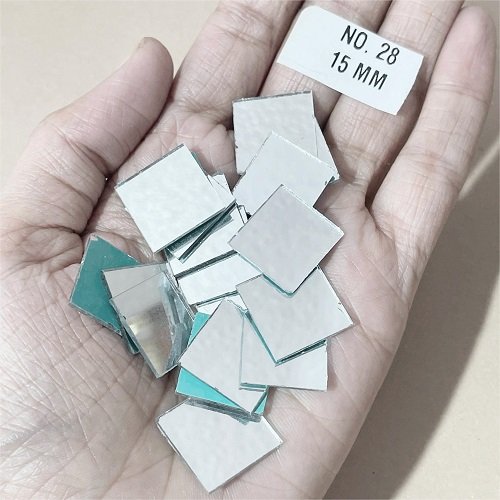 No.28 -Square shape mirror - 17 MM  For Lippan & Embroidery Art
