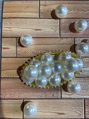 White Pearl Beads - 30 MM, Pack Of 100 Grams