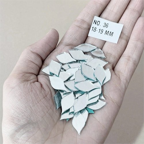 No. 36 -Oval Eye shape mirror - 20MM  For Lippan & Embroidery Art