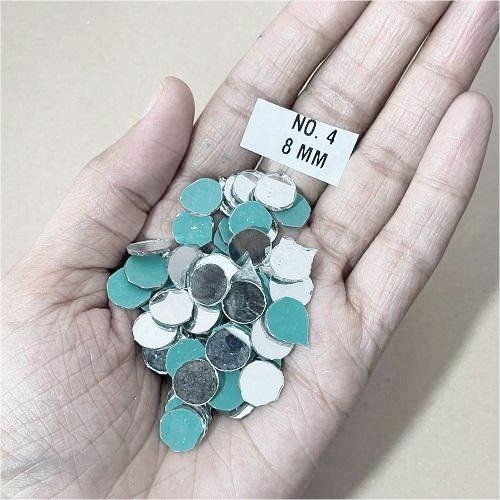 No.4 -Round shape mirror 10MM  For Lippan & Embroidery Art