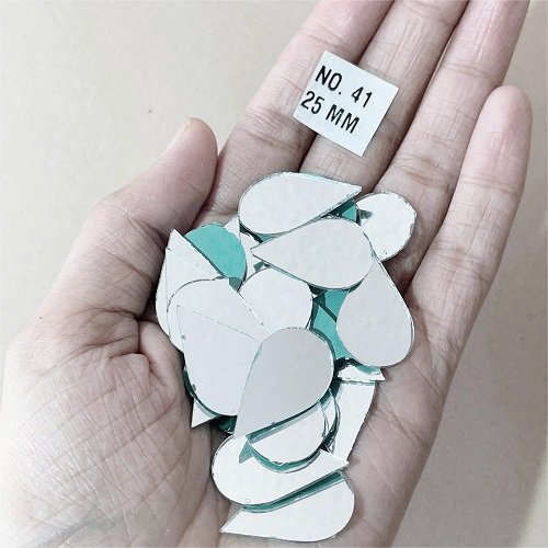 No. 41 -Water Drop shape mirror - 24 MM  For Lippan & Embroidery Art