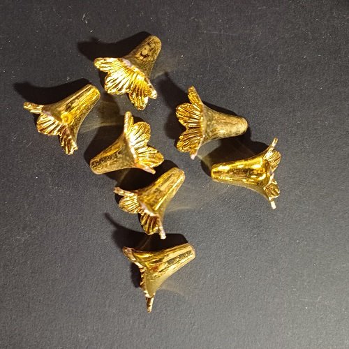 Golden Bell Shape Latkan for Toran Making | Pack of 5