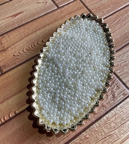 White Pearl Beads - 4 MM, Pack Of 50 Grams