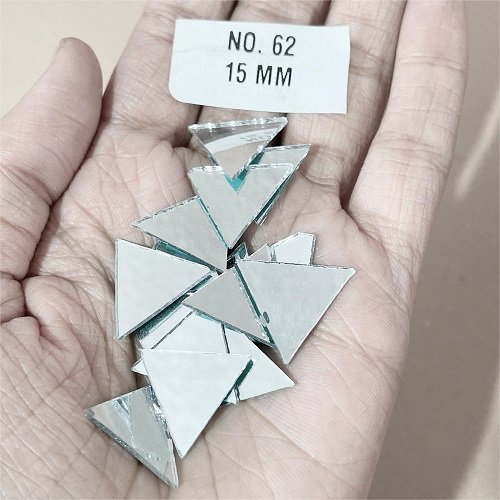 No. 62 -Triangle shape mirror - 18 MM  For Lippan & Embroidery Art