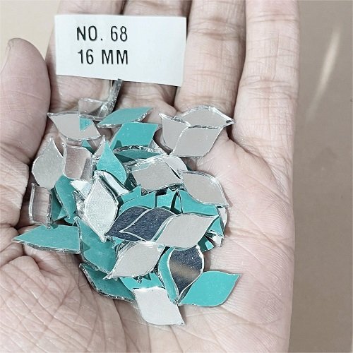 No. 68 -Eye shape mirror - 15 MM  For Lippan & Embroidery Art