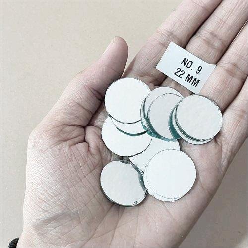 No.9 -Round shape mirror -23MM  For Lippan & Embroidery Art