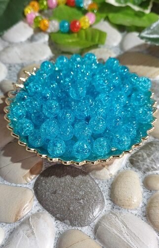 Crackled beads - Blue