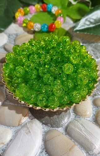 Crackled beads - Green