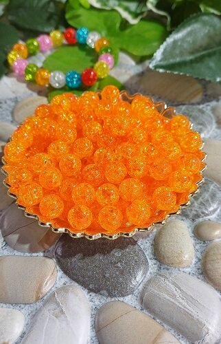 Crackled beads - Orange