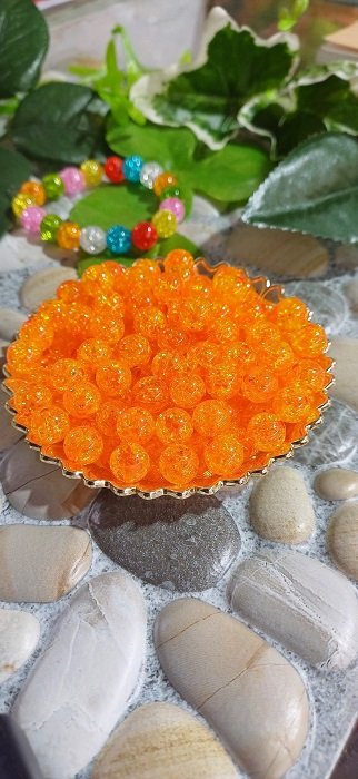 Crackled beads - Orange