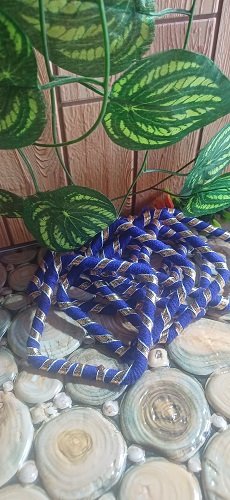 Handmade Coloured Gota bangles Square - Blue color - Set Of 5