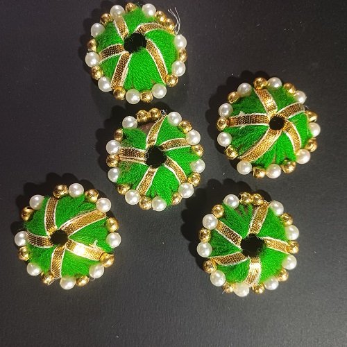 Gota & Beads Katori Umbrella small - color Green - Pack Of 5