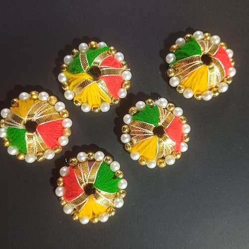 Gota & Beads Katori Umbrella small - Multicolor - Pack Of 5