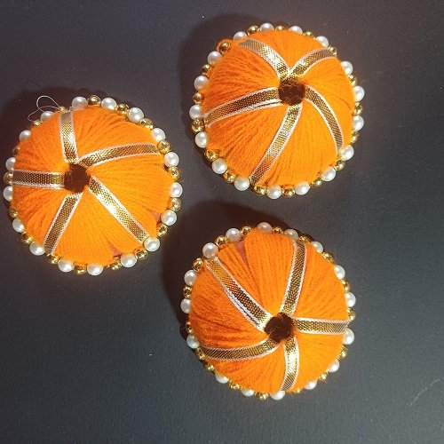 Gota & Beads Katori Umbrella Big - color Orange - Pack Of 5