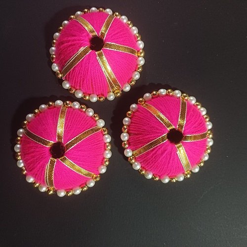Gota & Beads Katori Umbrella Big - color Pink - Pack Of 5