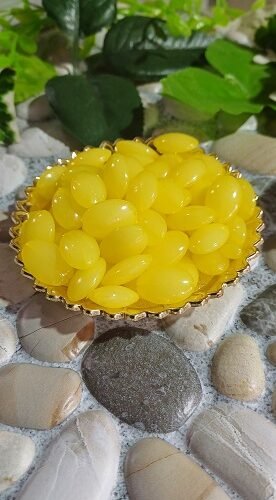 Oval shape Beads - Yellow