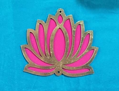 Hanging Lotus Toran pink Set of 2 Size 6